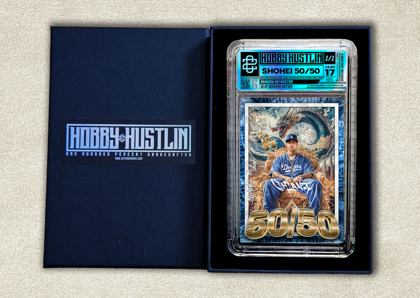 [1of1] SHOHEI 50/50 - D.SHIMMERS REFRACTOR - BLUE BORDERS