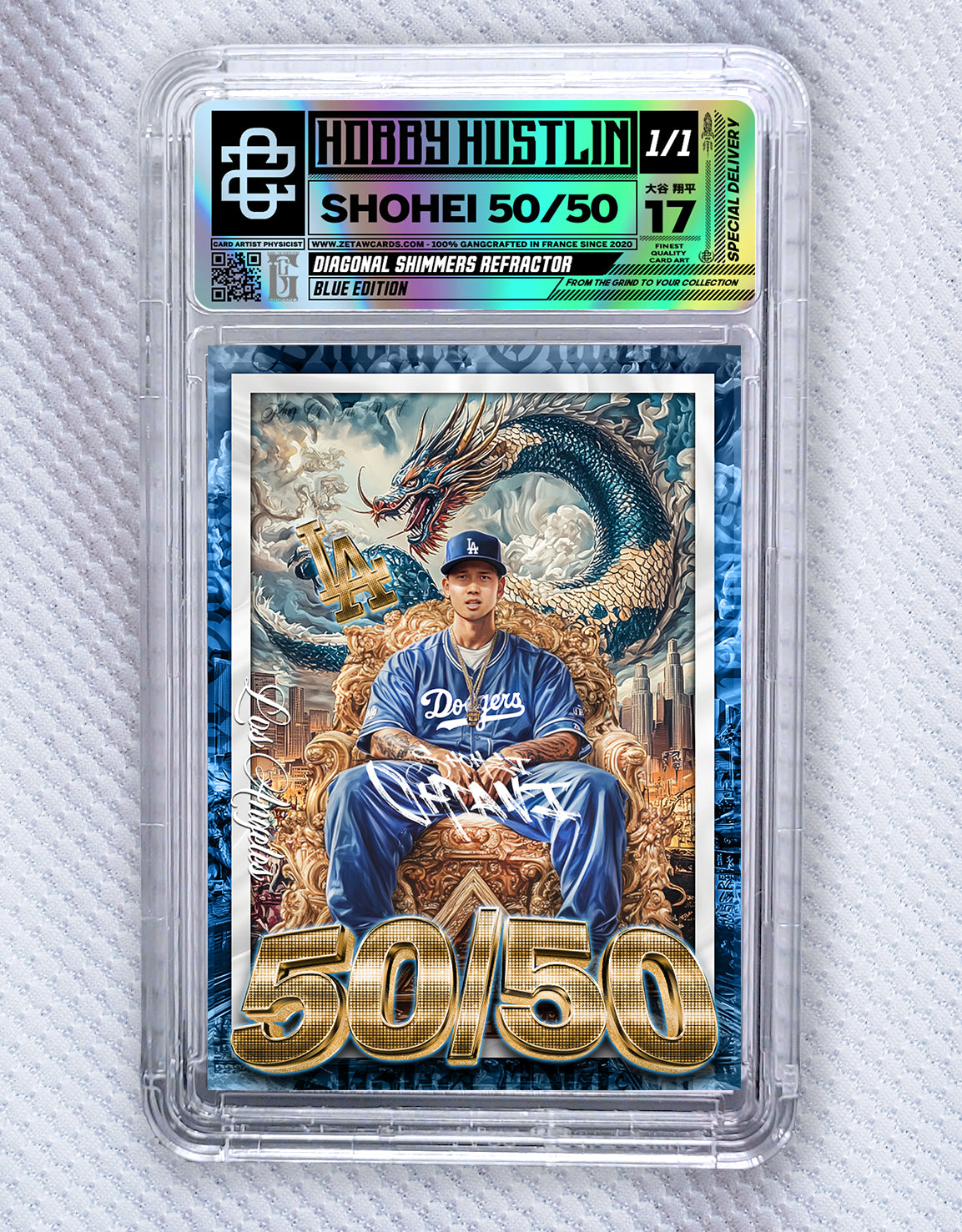 [1of1] SHOHEI 50/50 - D.SHIMMERS REFRACTOR - BLUE BORDERS